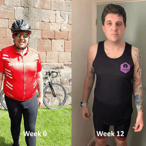 body transformation in 12 weeks by a man
