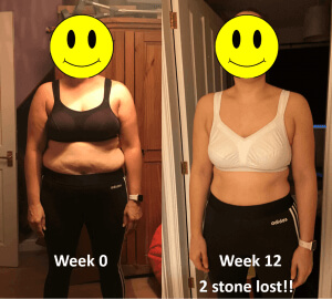 body transformation by woman in 12 weeks